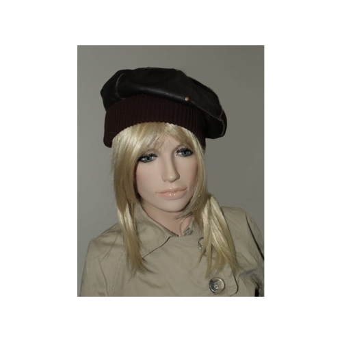 Skórzany beret z owczej skóry GE-B13-BR1