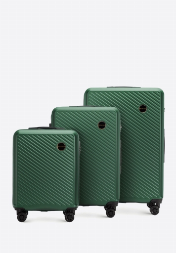 Zestaw walizek z ABS-u w paski WITTCHEN 56-3A-74S-85