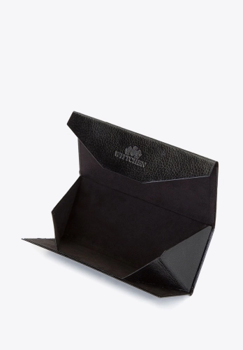 Czarne etui na okulary WITTCHEN 14-2-196-1