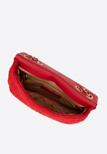 Czerwona minitorebka z tkaniny bouclé WITTCHEN 99-4Y-424-3