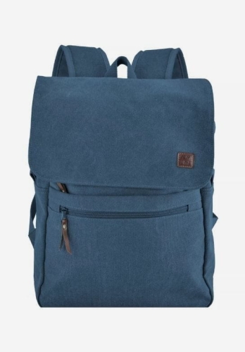 Turkusowy plecak miejski Semi Line Canvas z kieszenią na laptopa J4922-2