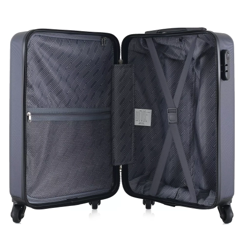 Mała walizka ABS Semi Line T5691-1 twarda granatowa