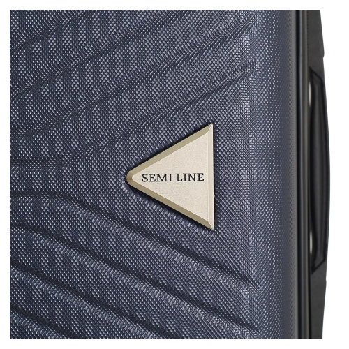 Mała walizka ABS Semi Line T5691-1 twarda granatowa