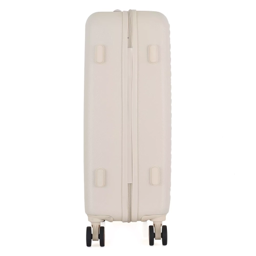 Średnia walizka podróżna 24"  ABS Semi Line T5791-2 ecru