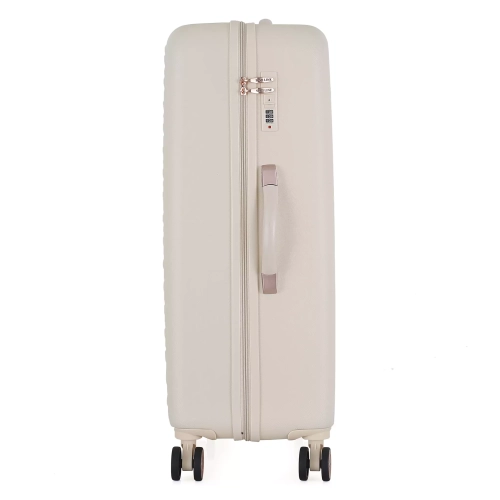 Duża walizka podróżna 28" ABS  Semi Line T5791-3 ecru