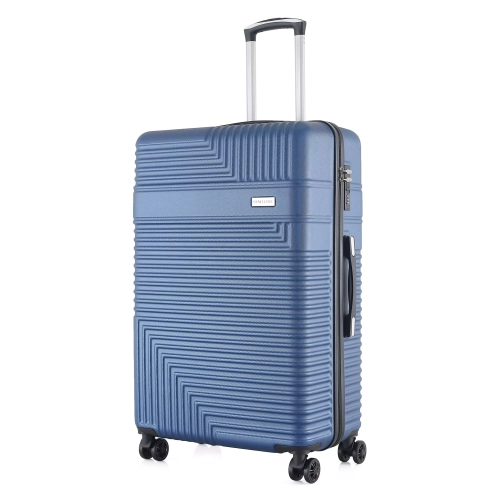 Duża walizka podróżna 28" ABS Semi Line T5759-4 twarda granatowa