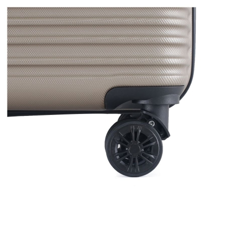 Zestaw walizek twardych 4w1 ABS Semi Line T5760-0 beżowy  z kosmetyczką