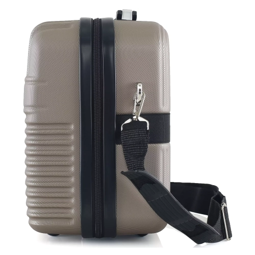 Kosmetyczka twarda 14"  ABS Semi Line ABS T5760-1 beżowa