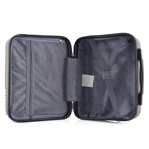 Kosmetyczka twarda 14"  ABS Semi Line ABS T5760-1 beżowa