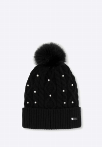 Elegancka czapka damska z pomponem WITTCHEN 99-HF-207-1