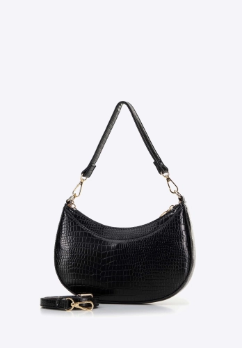 Damska torebka bagietka z ekoskóry croco z łańcuszkiem WITTCHEN 29-4Y-605-1G