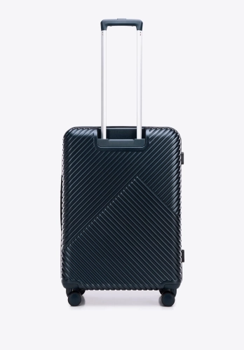 Średnia granatowa walizka z polikarbonu WITTCHEN 56-3P-842-90