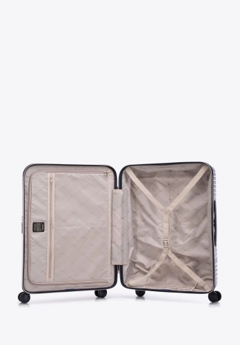 Średnia granatowa walizka z polikarbonu WITTCHEN 56-3P-842-90