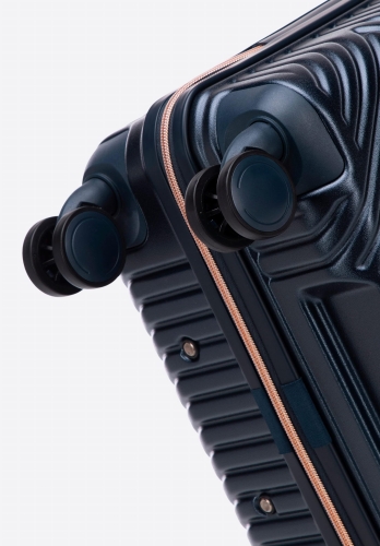 Średnia granatowa walizka z polikarbonu WITTCHEN 56-3P-842-90