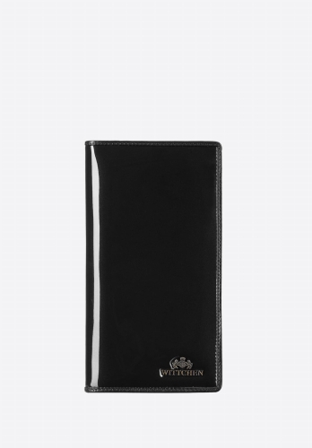 Czarne etui na paszport ze skóry lakierowanej WITTCHEN 14-2L-200-1 RFID