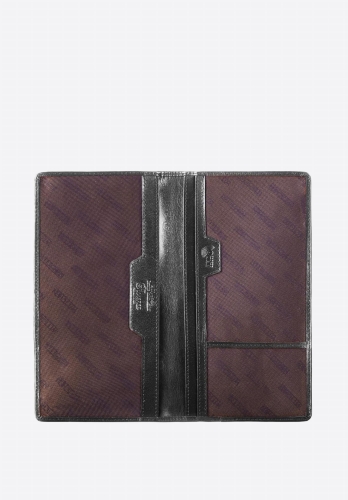 Czarne etui na paszport ze skóry lakierowanej WITTCHEN 14-2L-200-1 RFID