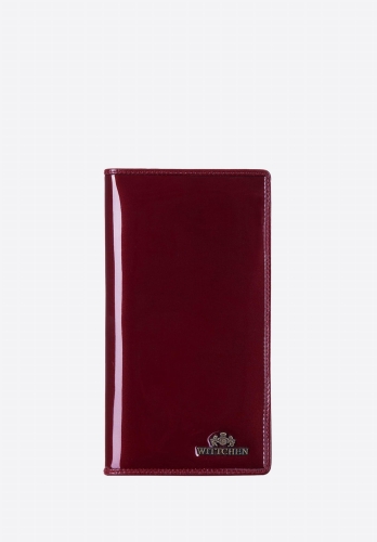 Bordowe etui na paszport ze skóry lakierowanej WITTCHEN 14-2L-200-3 RFID