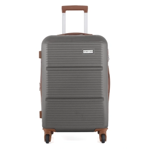 Średnia twarda walizka  24” ABS Semi LineT5711-2 poszerzana grafitowa 
