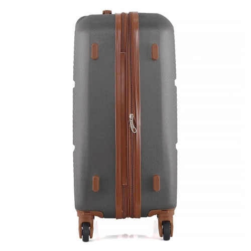 Średnia twarda walizka 24” ABS Semi LineT5711-2 poszerzana grafitowa