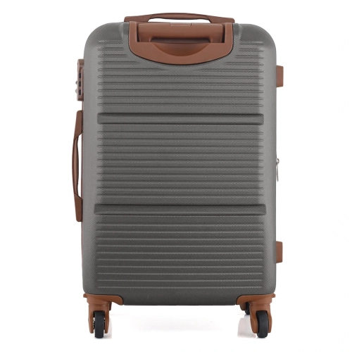 Średnia twarda walizka 24” ABS Semi LineT5711-2 poszerzana grafitowa