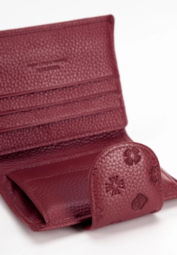 Średni skórzany portfel damski z tłoczonym monogramem WITTCHEN 99-1E-362-3