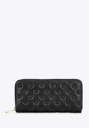 Duży portfel damski ze skóry z tłoczonym monogramem WITTCHEN 99-1E-364-1
