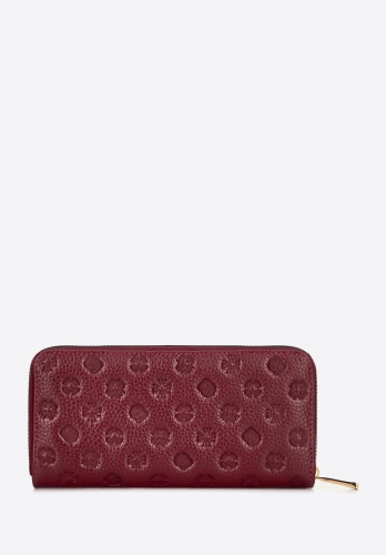 Duży portfel damski ze skóry z tłoczonym monogramem WITTCHEN 99-1E-364-3