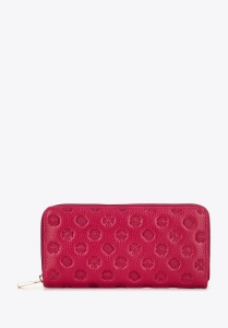 Duży portfel damski ze skóry z tłoczonym monogramem WITTCHEN 99-1E-364-33