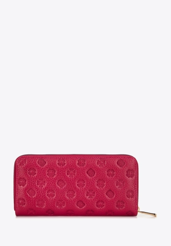 Duży portfel damski ze skóry z tłoczonym monogramem WITTCHEN 99-1E-364-33