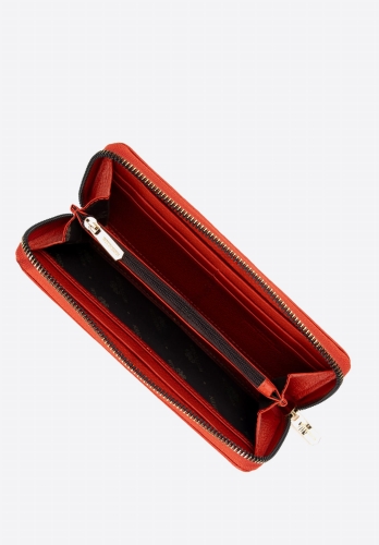 Duży portfel damski ze skóry z tłoczonym monogramem WITTCHEN 99-1E-364-6