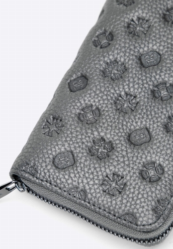 Duży portfel damski ze skóry z tłoczonym monogramem WITTCHEN 99-1E-364-S