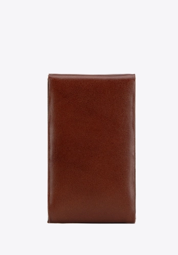 Skórzane jasnobrązowe etui na wizytówki WITTCHEN Arizona 10-2-240-5