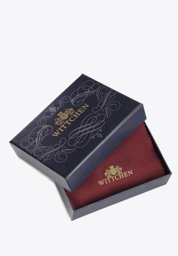 Eleganckie granatowe pudełko z logo WITTCHEN