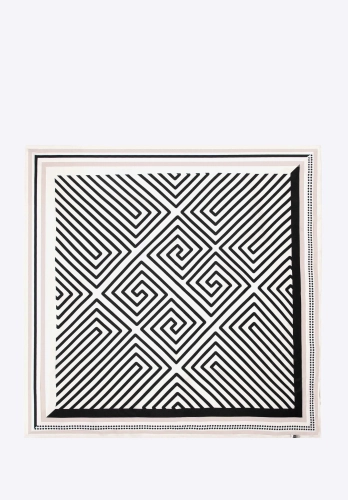 Jedwabna apaszka damska z geometrycznym wzorem WITTCHEN 100-7D-S01-X6