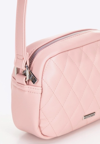 Różowa pikowana torebka crossbody WITTCHEN 100-4Y-230-P