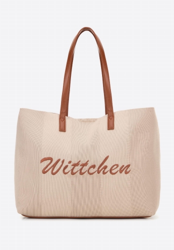Pojemna beżowa shopperka WITTCHEN 100-4Y-401-9 lekka