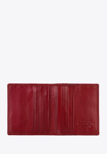 Klasyczne skórzane etui na karty WITTCHEN 21-2-291-L30 małe czerwone