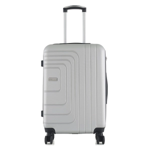 Średnia  walizka podróżna 24" ABS Semi Line T5762-3 szara