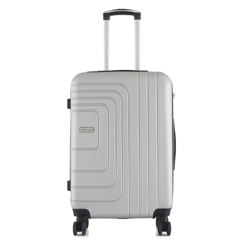 Średnia walizka podróżna 24" ABS Semi Line T5762-3 szara
