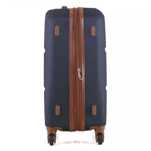 Średnia twarda walizka 24” ABS Semi Line T5713-2  poszerzana granatowa