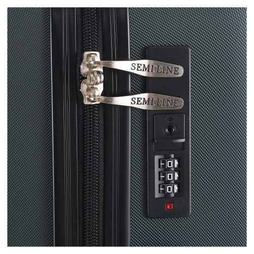 Średnia walizka podróżna 24" ABS Semi Line T5761-3 ciemna zielona