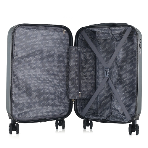 Mała walizka 20" twarda ABS Semi Line T5761-2 ciemna zielona