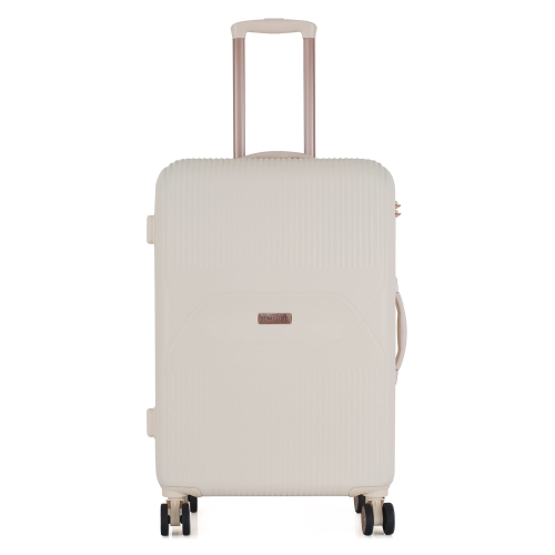 Średnia twarda walizka 24” ABS Semi Line T5786-2 lekka ecru