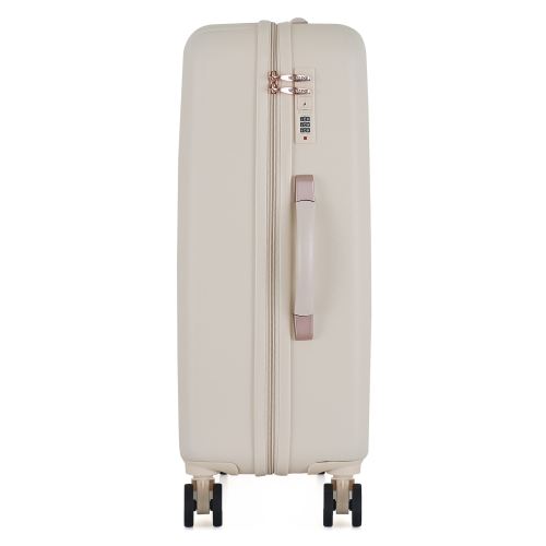 Średnia twarda walizka 24” ABS Semi Line T5786-2 lekka ecru