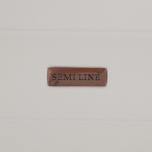 Średnia twarda walizka 24” ABS Semi Line T5786-2 lekka ecru