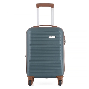 Mała twarda walizka 20” ABS Semi Line T5712-1 poszerzana ciemna zielona
