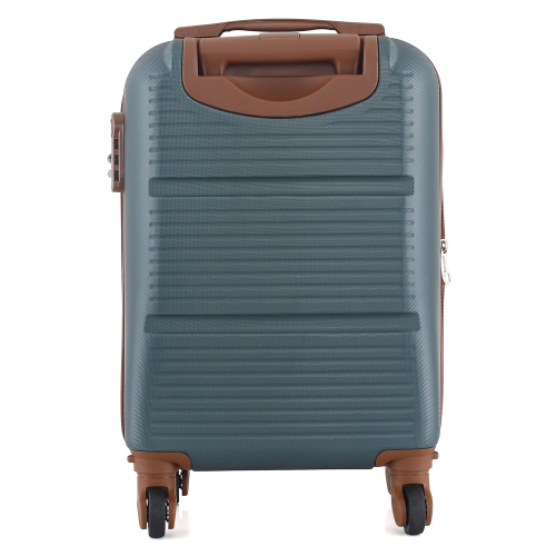 Mała twarda walizka 20” ABS Semi Line T5712-1 poszerzana ciemna zielona