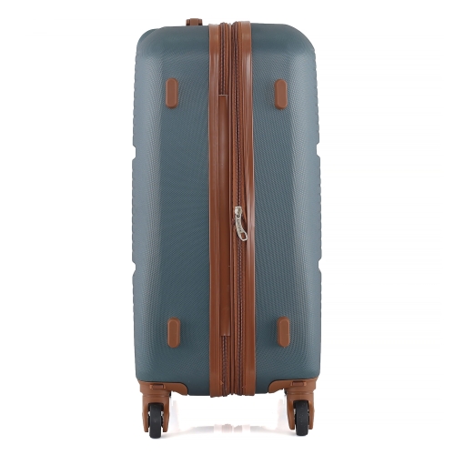 Duża twarda poszerzalna walizka 28” T5712-3  ciemno-zielona  Semi Line