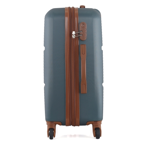 Duża twarda poszerzalna walizka 28” T5712-3  ciemno-zielona  Semi Line