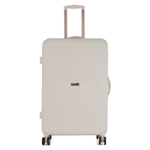 Duża twarda walizka 28” ABS Semi Line T5786-3 pojemna ecru